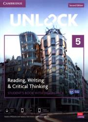 Unlock 5 Reding, Writing & Critical Thinking Student's Book with Digital Pack. Autor: Williams Jessica, Ostrowska Sabina. Dadada.pl Okładka książki Unlock 5 Reding, Writing & Critical Thinking Student's Book with Digital Pack