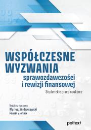 Współczesne wyzwania sprawozdawczości... Autor: Andrzejewski Mariusz, Zieniuk Paweł. Dadada.pl Okładka książki Współczesne wyzwania sprawozdawczości..