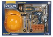 Opakowanie Zestaw narzędzie z kaskiem i wiertarką 18el