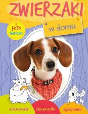 Zwierzaki w domu. Fotonaklejki. Autor: Ewa Gorzkowska-Parnas. Dadada.pl Okładka książki Zwierzaki w domu. Fotonaklejki