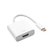 Adapter Akyga AK-AD-53 (USB typu C M - HDMI F; 0,15m; kolor biały). Wydawca: Akyga. Dadada.pl Opakowanie Adapter Akyga AK-AD-53 (USB typu C M - HDMI F; 0,15m; kolor biały)