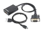 Adapter GEMBIRD A-VGA-HDMI-01 (HDMI F - D-Sub (VGA), Jack stereo 3,5 mm, USB 2.0 M; 0,15m; kolor czarny). Wydawca: Gembird. Dadada.pl Opakowanie Adapter GEMBIRD A-VGA-HDMI-01 (HDMI F - D-Sub (VGA), Jack stereo 3,5 mm, USB 2.0 M; 0,15m; kolor czarny)