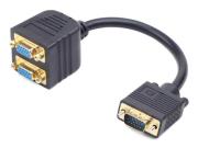 Adapter GEMBIRD CC-VGAX2-20CM (D-Sub (VGA) M - 2x D-Sub (VGA) F; 0,20m; kolor czarny). Wydawca: Gembird. Dadada.pl Opakowanie Adapter GEMBIRD CC-VGAX2-20CM (D-Sub (VGA) M - 2x D-Sub (VGA) F; 0,20m; kolor czarny)