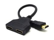 Adapter GEMBIRD DSP-2PH4-04 (HDMI M - 2x HDMI F; 0,20m; kolor czarny). Wydawca: Gembird. Dadada.pl Opakowanie Adapter GEMBIRD DSP-2PH4-04 (HDMI M - 2x HDMI F; 0,20m; kolor czarny)