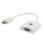 Adapter SAVIO cl-27 (HDMI M - D-Sub (VGA) F; 0,10m; kolor biały). Wydawca: Savio. Dadada.pl Opakowanie Adapter SAVIO cl-27 (HDMI M - D-Sub (VGA) F; 0,10m; kolor biały)
