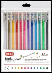 Opakowanie Długopisy żelowe brokatowe Metalic TOMA