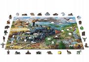 Opakowanie Drewniane Puzzle z figurkami - Kolej żelazna XL 750 elementów