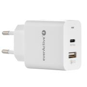 EVERACTIVE ŁADOWARKA SIECIOWA USB/USB-C PD 18W SC350Q. Wydawca: everActive. Dadada.pl Opakowanie EVERACTIVE ŁADOWARKA SIECIOWA USB/USB-C PD 18W SC350Q