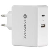 EVERACTIVE ŁADOWARKA SIECIOWA USB/USB-C PD 63W SC600Q. Wydawca: everActive. Dadada.pl Opakowanie EVERACTIVE ŁADOWARKA SIECIOWA USB/USB-C PD 63W SC600Q