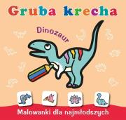 Gruba krecha. Dinozaur. Autor: WYDAWNICTWO SKRZAT. Dadada.pl Okładka książki Gruba krecha. Dinozaur