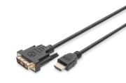 Opakowanie Kabel Assmann AK-330300-020-S (HDMI M - DVI-D M; 2m; kolor czarny)