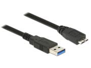 Kabel DELOCK 85071 (USB 3.0 M - Micro USB typu B M; 0,50m; kolor czarny). Wydawca: Delock. Dadada.pl Opakowanie Kabel DELOCK 85071 (USB 3.0 M - Micro USB typu B M; 0,50m; kolor czarny)