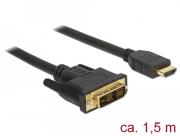 Kabel DELOCK 85583 (DVI-D (Single link) M - HDMI M; 1,5m; kolor czarny). Wydawca: Delock. Dadada.pl Opakowanie Kabel DELOCK 85583 (DVI-D (Single link) M - HDMI M; 1,5m; kolor czarny)