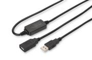 Opakowanie Kabel DIGITUS DA-73101 (USB M - USB F; 15m; kolor czarny)