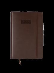 Opakowanie Kalendarz 2022 Lux z gumką V3 A5 dzienny brązowy KKA5DL