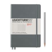 Opakowanie Kalendarz tygodniowy z notatnikiem 2017 Medium antracyt Leuchtturm1917