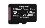 Karta pamięci Kingston Canvas Select Plus SDCS2/64GBSP (64GB; Class 10, Class A1; Karta pamięci). Wydawca: Kingston. Dadada.pl Opakowanie Karta pamięci Kingston Canvas Select Plus SDCS2/64GBSP (64GB; Class 10, Class A1; Karta pamięci)