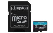 KINGSTON microSDXC Canvas Go Plus 64GB + adapter. Wydawca: Kingston. Dadada.pl Opakowanie KINGSTON microSDXC Canvas Go Plus 64GB + adapter