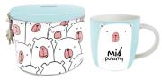 Opakowanie Kubek w puszce skarbonce - Miś polarny