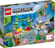 Lego MINECRAFT 21180 Walka ze strażnikami. Wydawca: LEGO(R). Dadada.pl Opakowanie Lego MINECRAFT 21180 Walka ze strażnikami