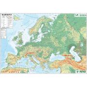 Mapa ścienna Europy. Fizyczna konturowa 1:3,3. Wydawca: Piętka. Dadada.pl Opakowanie Mapa ścienna Europy. Fizyczna konturowa 1:3,3