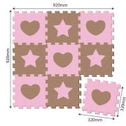 Opakowanie Mata piankowa Serca różowo-beżowa