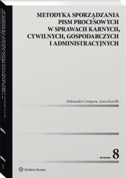 Metodyka sporządzania pism procesowych. Autor: Cempura Aleksandra, Kasolik Anna. Dadada.pl Okładka książki Metodyka sporządzania pism procesowych