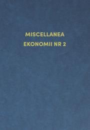 Okładka książki Miscellanea ekonomii nr 2