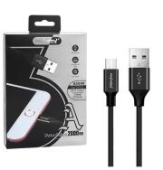 Opakowanie NAFUMI KABEL USB TYP-C 3A NAFUMI CZARNY 3000MAH QUICK CHARGER QC 3.0 2M NFM-A1000 NFM-A1000 CZARNY
