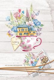 Opakowanie Notatnik ozdobny 143x210/64K linia Filiżanka