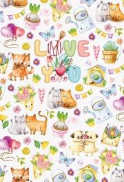 Opakowanie Notatnik ozdobny 143x210/96K kratka Zwierzaki