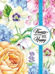 Opakowanie Notatnik ozdobny 165x238/80K kratka Kwiaty