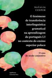 O fenómeno de transferncia interlingu... Autor: Natalia Czopek. Dadada.pl Okładka książki O fenómeno de transferncia interlingu..