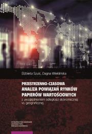 Okładka książki Przestrzenno-czasowa analiza powiązań rynków papierów wartościowych z uwzględnieniem odległości