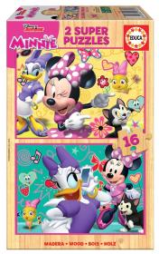 Opakowanie Puzzle 2x16 Myszka Minnie/Daisy (drewniane G3