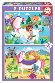 Opakowanie Puzzle 2x20 Jednorożce i wróżki G3