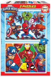 Opakowanie Puzzle 2x20 Marvel Super Hero Adventures G3