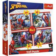 Opakowanie Puzzle 4w1 Bohaterski SpiderMan 34384
