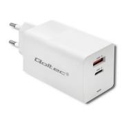 Opakowanie QOLTEC ŁADOWARKA GAN FAST 65W | 5-20V | 2.25-3.25A | USB | USB TYP C PD