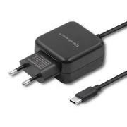 Opakowanie QOLTEC ŁADOWARKA SIECIOWA USB TYP C, 5V, 2.4A, 12W, CZARNA