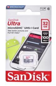 SANDISK ULTRA microSDHC 32 GB 100MB/s. Wydawca: SanDisk. Dadada.pl Opakowanie SANDISK ULTRA microSDHC 32 GB 100MB/s