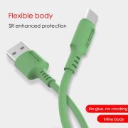 Opakowanie SOMOSTEL KABEL USB MICRO 3A SOMOSTEL ZIELONY 3100MAH QUICK CHARGER 1.2M POWERLINE SMS-BP06 MACARON SMS-BP06 ZIELONY