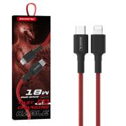 Opakowanie SOMOSTEL KABEL USB TYP-C 3.6A CZERWONY 18W 1M POWER DELIVERY SMS-BW05 PD TYPC-TYPC RED SMS-BW05