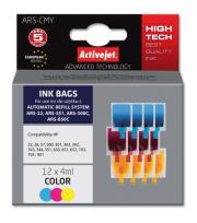 System uzupełnień Activejet ARS-CMY (woreczki do systemów ARS; 12 x 4 ml; kolor). Wydawca: Activejet. Dadada.pl Opakowanie System uzupełnień Activejet ARS-CMY (woreczki do systemów ARS; 12 x 4 ml; kolor)