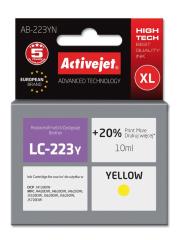 Tusz Activejet AB-223YN (zamiennik Brother LC223Y; Supreme; 10 ml; żółty). Wydawca: Activejet. Dadada.pl Opakowanie Tusz Activejet AB-223YN (zamiennik Brother LC223Y; Supreme; 10 ml; żółty)