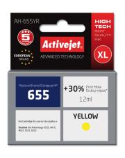 Tusz Activejet AH-655YR (zamiennik HP 655 CZ112AE; Premium; 12 ml; żółty). Wydawca: Activejet. Dadada.pl Opakowanie Tusz Activejet AH-655YR (zamiennik HP 655 CZ112AE; Premium; 12 ml; żółty)