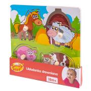 Opakowanie Układanka drewniana Farma uchwyty