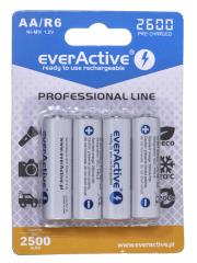Zestaw akumulatorków everActive Professional line EVHRL6-2600 (2600mAh ; Ni-MH). Wydawca: everActive. Dadada.pl Opakowanie Zestaw akumulatorków everActive Professional line EVHRL6-2600 (2600mAh ; Ni-MH)