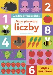 Akademia Przedszkolaka. Moje pierwsze liczby. Autor: Dorina Auksztulewicz. Dadada.pl Okładka książki Akademia Przedszkolaka. Moje pierwsze liczby