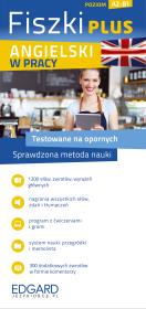 Angielski w pracy. Fiszki PLUS. Autor: Andy Edwins, Maciej Dmochowski, Waśniewska Sylwia. Dadada.pl Okładka książki Angielski w pracy. Fiszki PLUS